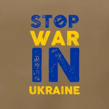 Farebný nápis Stop war in ukraine