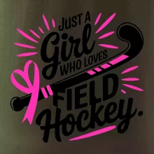 Just a girl who loves field hockey čierno ružové