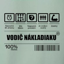 Čiarový kód - Vodič nákladiaku Čiarový kód - Vodič nákladiaku