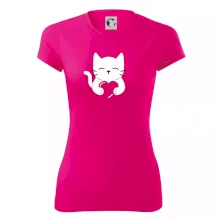 Mačka drží srdce Mačka drží srdce