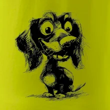 Čiernobiela karikatúra jazvečík