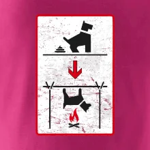 Tričko pre odporcov sraní na chodníku