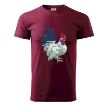 Kohút kreslený biely