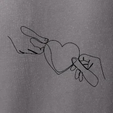 Dve ruky a srdce jedným ťahom