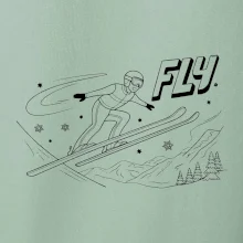 Skokan na lyžiach čierny obrázok FLY
