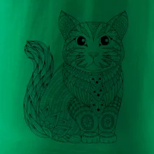 Mačka sediaca mandala Mačka sediaca mandala