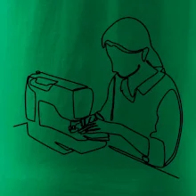 Krajčírka a šijací stroj jedným ťahom