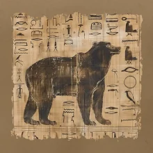 Egyptské hieroglyfy medveď