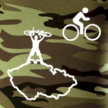Mapa ČR + kolo na prsu Mapa ČR + kolo na prsu