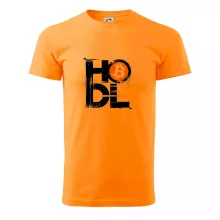 Hodl velký nápis a logo BTC