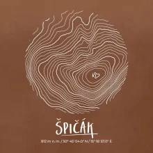 Špičák - vrstevnice v kruhu