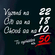 Vyzerá, cíti sa, chová sa - 50 rokov Vyzerá, cíti sa, chová sa - 50 rokov