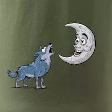 Parové tričko - Vlk a mesiac