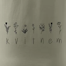 Kvitnem - Nápis s kvetinami