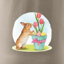 Veľkonočný zajačik tulipány