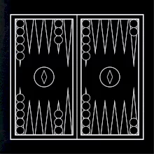 Backgammon čiernobiely