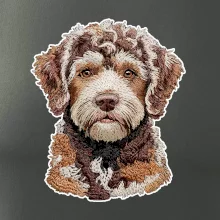 Lagotto romagnolo vyšívaná hlava na prsníku