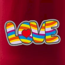 Love nápis dúhový