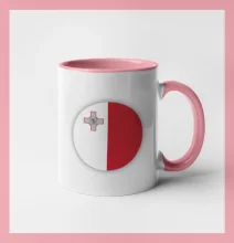 Vlajka Malta okrúhla veľká