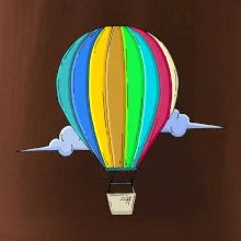 Teplovzdušný balón v oblakoch