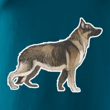 Nemecký ovčiak - hnedý kreslený