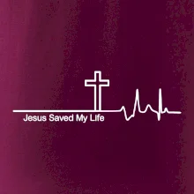 Jesus Saved My Life kríž ekg Jesus Saved My Life kríž ekg