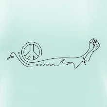 Päsť a symbol mieru