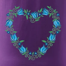 Modré tulipánové srdiečko (Pecka design)
