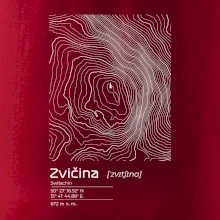 Zvičina - vrstevnice v obdĺžniku