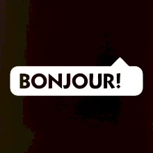 Nápis Bonjour Nápis Bonjour