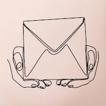 Obálka pôšták jedným ťahom