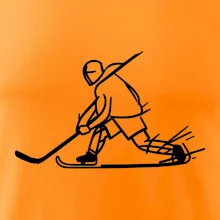 Kreslený hokejista tučnou fixkou