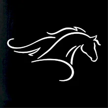 Kôň - bežiaci silueta hlavy