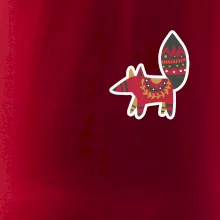 Folklór na prsníku líška