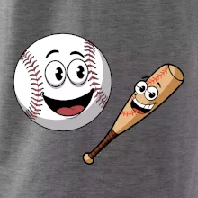 Parové tričko - baseballová raketa a loptička