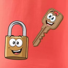 Parové tričká - Zámok a kľúč