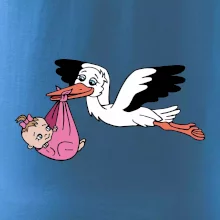 Bocian a bábätko - dievča (Hana-creative)