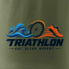 Triatlon plavání kolo a běh eat sleep repeat