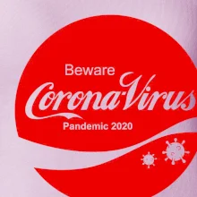 Corona virus pandemic logo