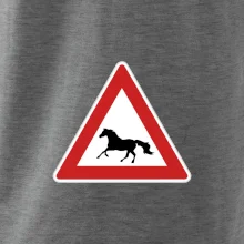 Dopravná značka - Pozor kôň bežiaci