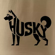 Husky nápis v tele