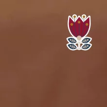 Folklór na prsníku kvetina štvorlistá