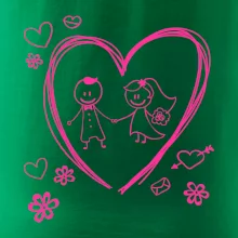 Svadba - kreslené srdce