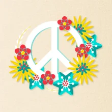 Peace symbol abstraktný