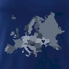 Mapa Európy - srdce v Ukrajine
