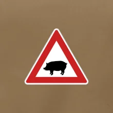 Dopravná značka - Pozor prasa domáca