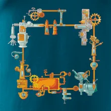 Steampunk farebná zostava