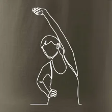 Preťahujúca sa žena jedným ťahom