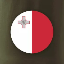Vlajka Malta guľatá na prsník