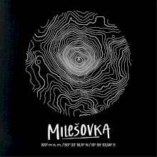 Milešovka - vrstevnice v kruhu